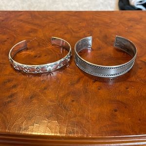 Silver cuff bracelets